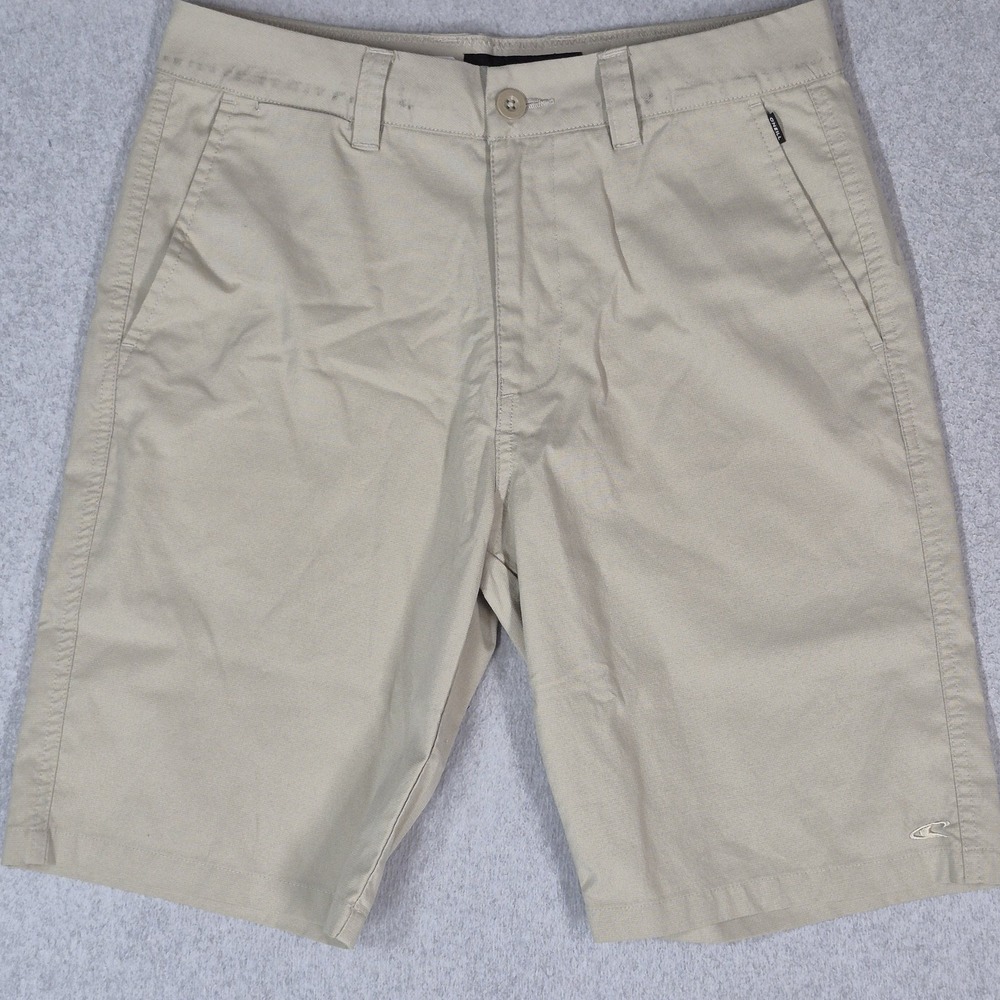 O'NEILL Men Shorts 30 Khaki Chino 10" Inseam Logo